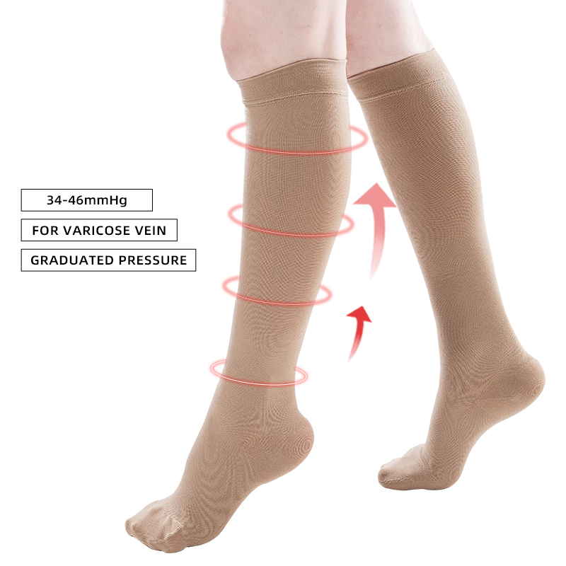 Compression Sleeve Calf - Gesloten teen medische compressiekousen 34-46mmHg spataderkousen